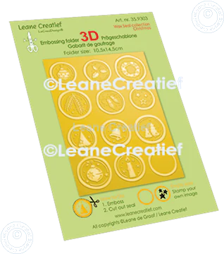 Leane Creatief – Embossing Folder – Wax Seal Christmas Leane Creatief – Embossing Folder – Wax Seal Christmas