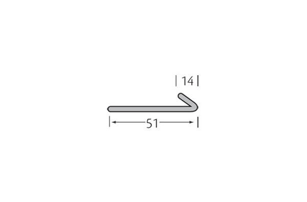 Startprofiel 51x14x1 mm staal