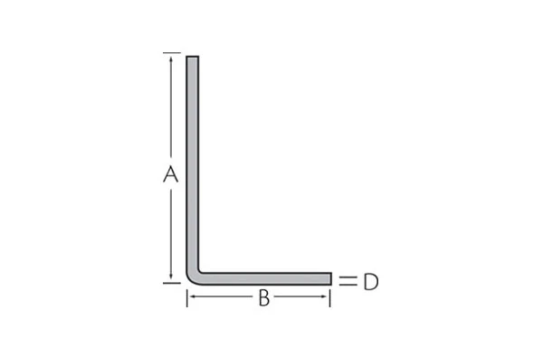 Hoekprofiel 40x20x3 mm afgerond