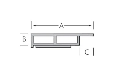 Kamerprofiel aansluitlip zelfkl. 30x7x5 mm