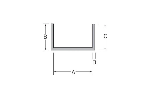 U-profiel 10x10x10x1 mm