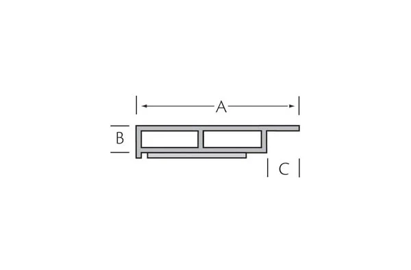 Kamerprofiel aansluitlip zelfkl. 40x7x5 mm