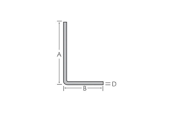 Hoekprofiel 70x20x3 mm afgerond