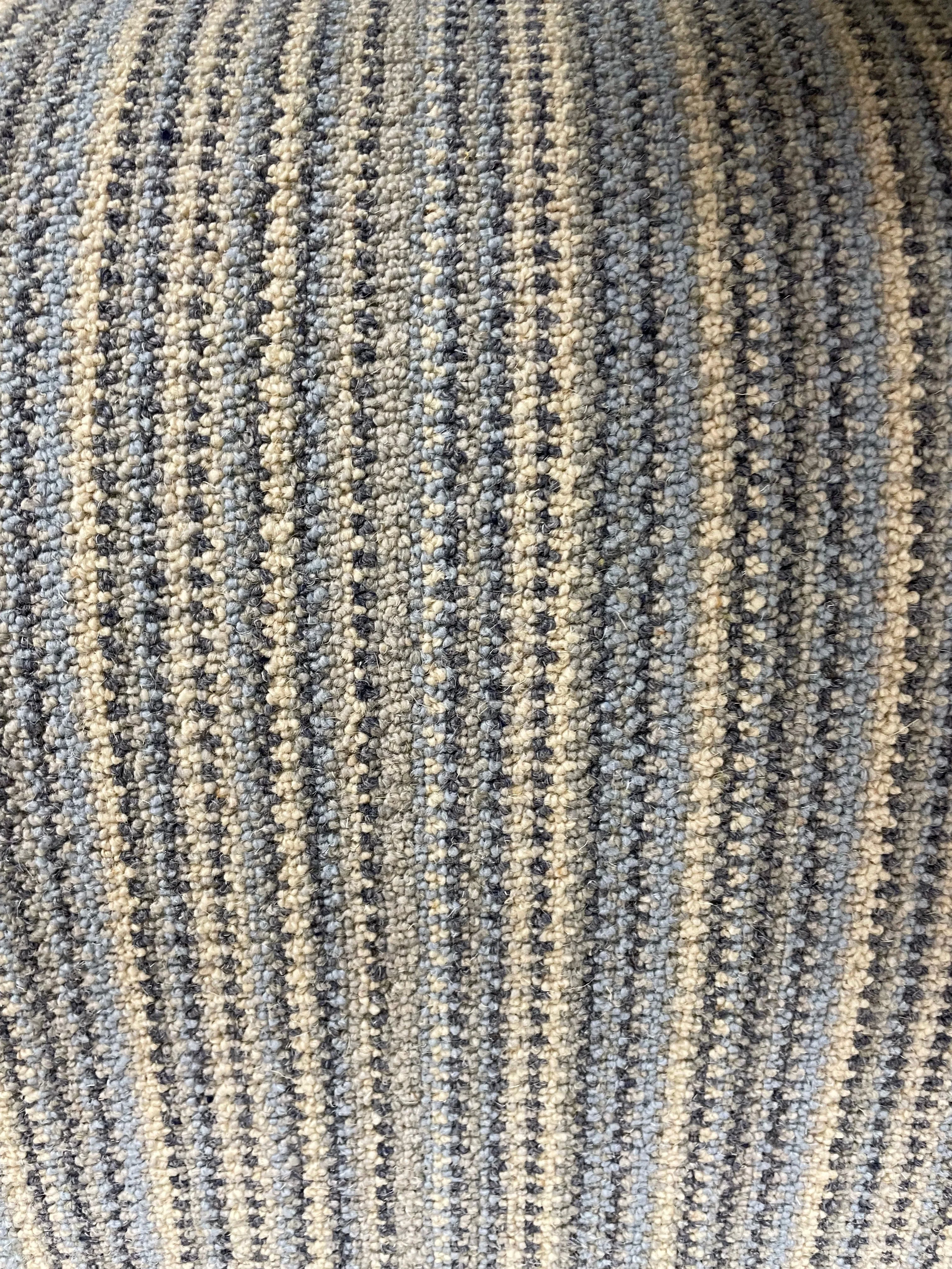 Actie Tapijt Gekleurd Wol Blauw/Wit 400cm Breed