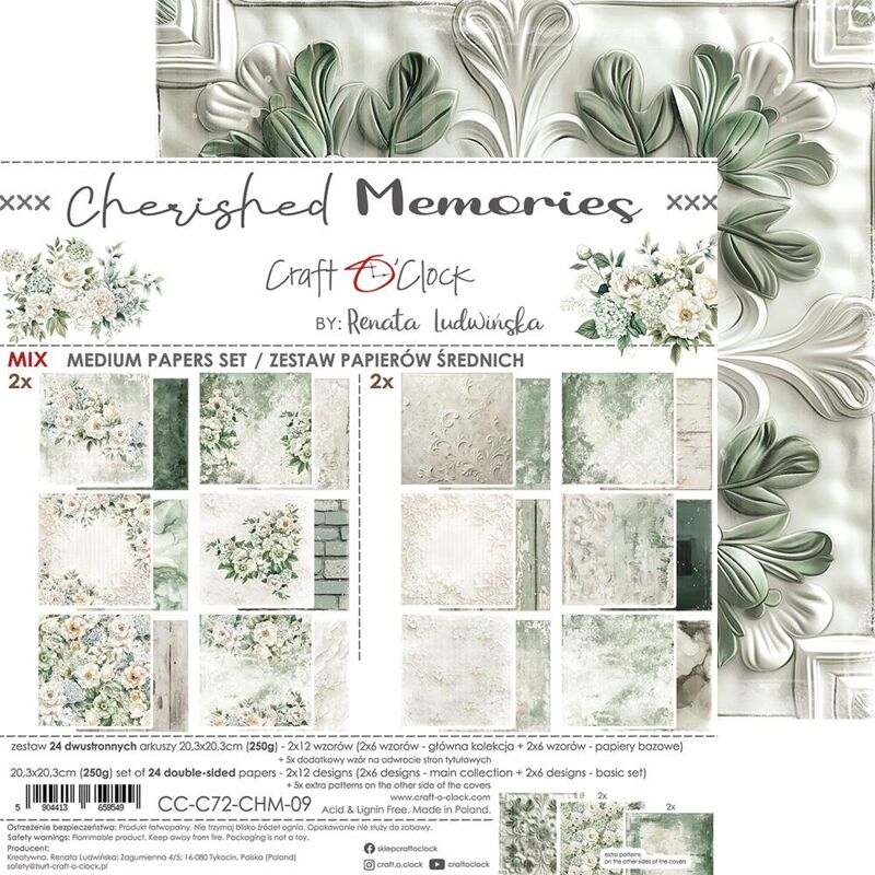 Craft o’ clock Cherished Moments – Medium Papers Set