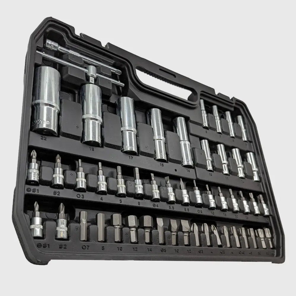 PowerGrip 108-delige Gereedschapsset – Doppen, Ratels & Bits in Opbergkoffer