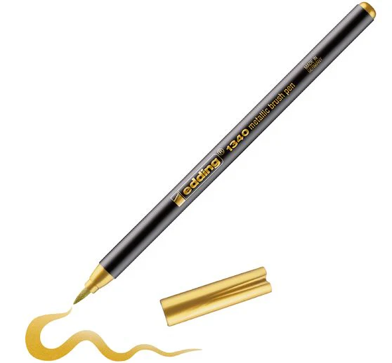 Edding 1340 metallic gold brush pen Edding 1340 metallic gold brush pen