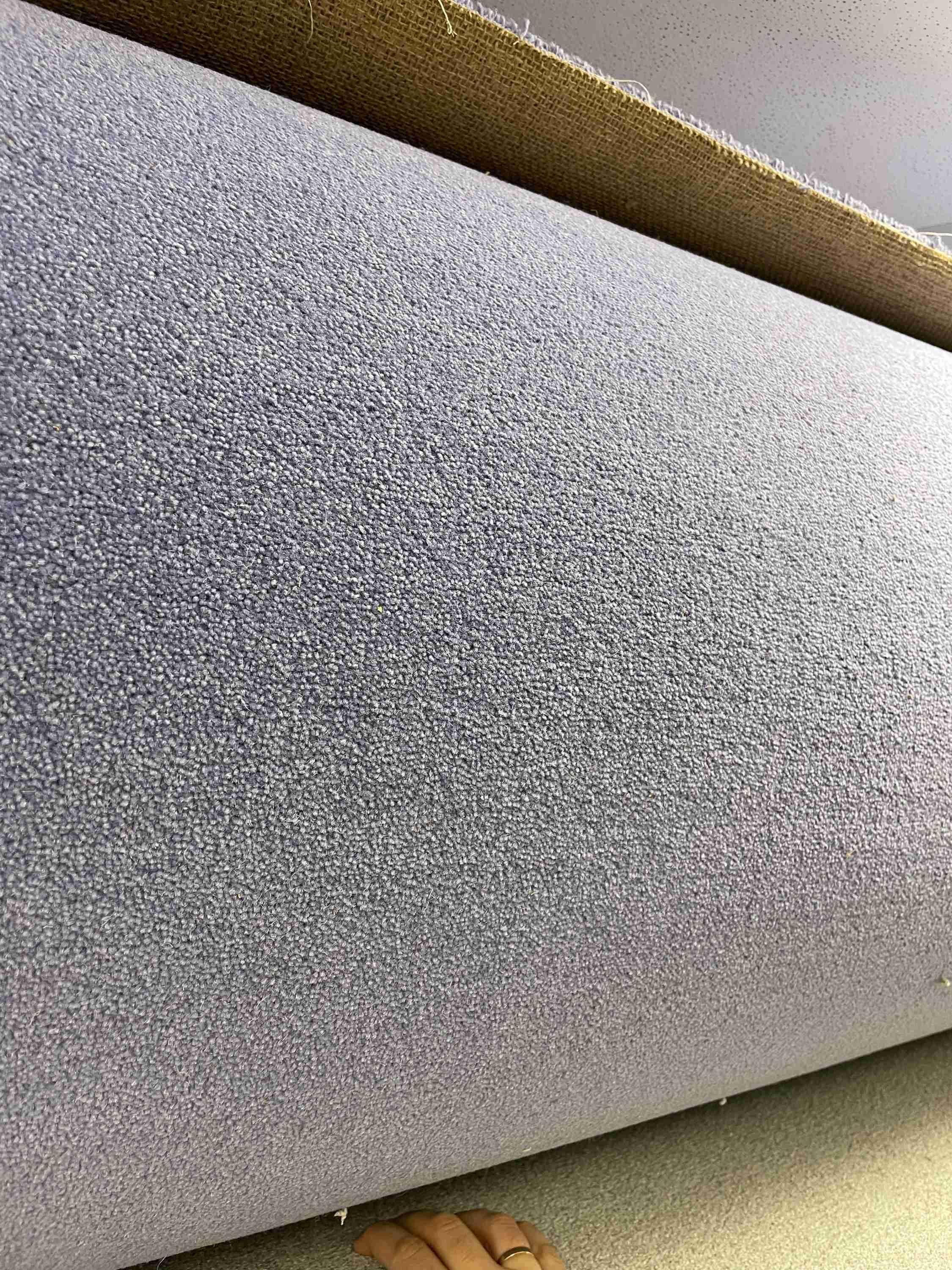 Actie Tapijt Blauw 100% Wol 500cm Breed