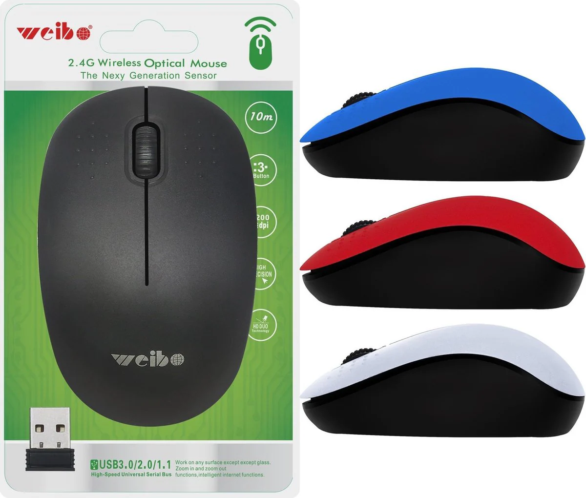 Weibo RF-4001 2.4G draadloze muis