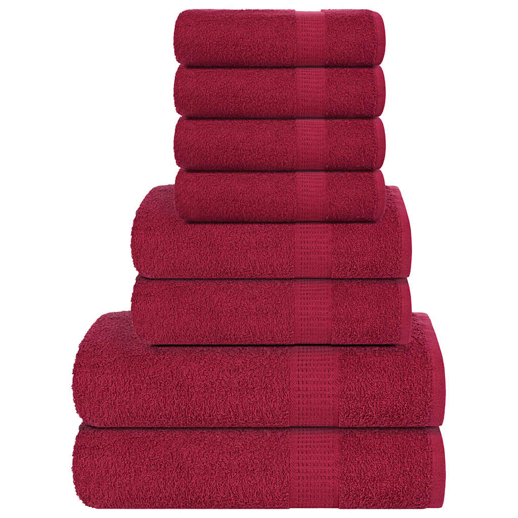 vidaXL 8-delige Handdoekenset 360 g/m² 100% katoen antracietkleurig