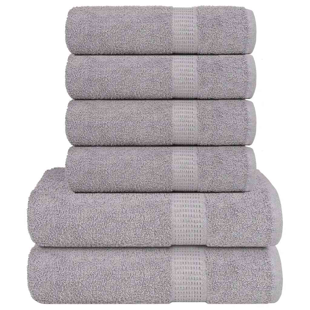 vidaXL 6-delige Handdoekenset 360 g/m² 100% katoen marineblauw