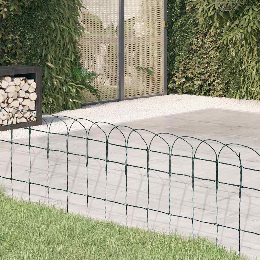 vidaXL Borderafscheiding 25×0,65 m gepoedercoat ijzer