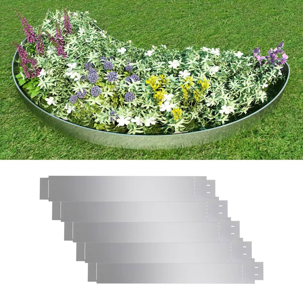 vidaXL 20 st Grasboord flexibel 100×14 cm gegalvaniseerd staal
