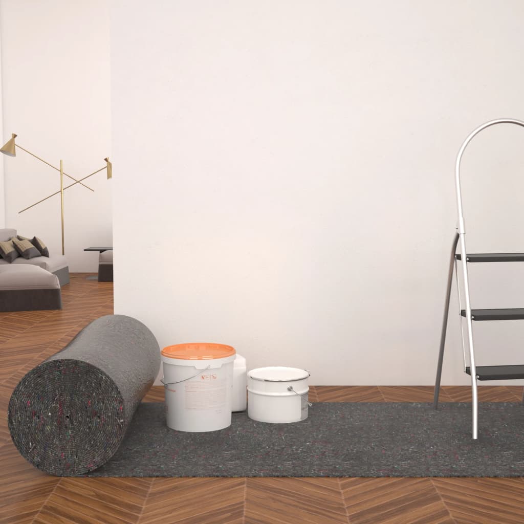 vidaXL Antislip schildersvlies 1020 cm 280 g/m² grijs