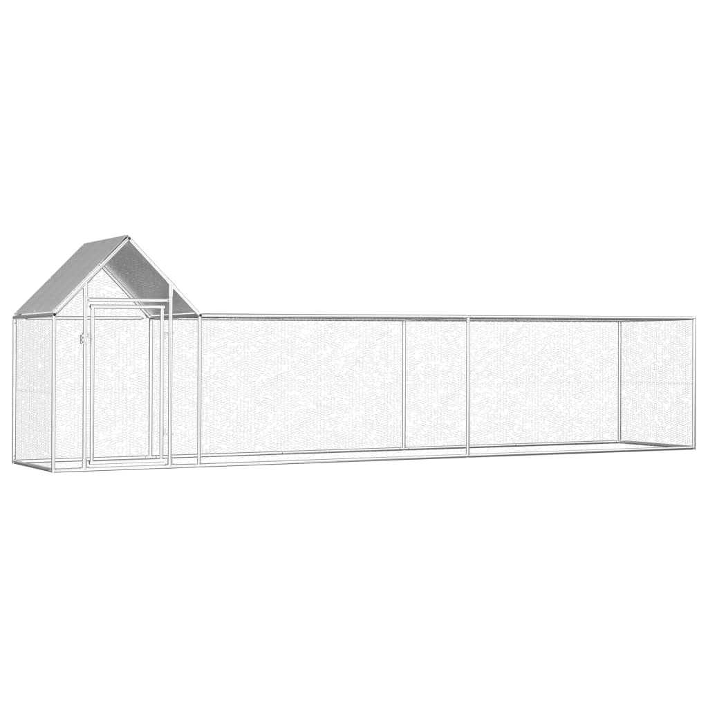vidaXL Kippenren 2x1x1,5 m gegalvaniseerd staal