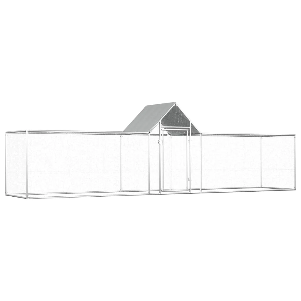 vidaXL Kippenren 14x2x2 m gegalvaniseerd staal