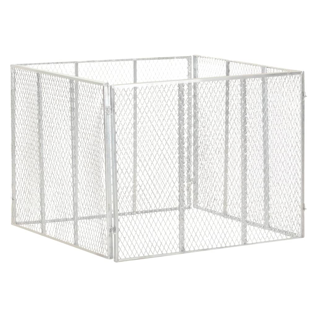 vidaXL Compostbak 100x100x77 cm gegalvaniseerd staal