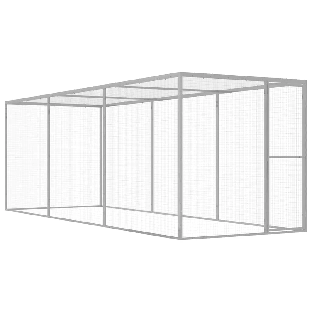 vidaXL Kattenkooi 3×1,5×1,5 m gegalvaniseerd staal