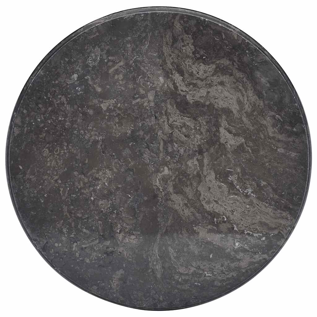 vidaXL Tafelblad Ø50×2,5 cm marmer zwart