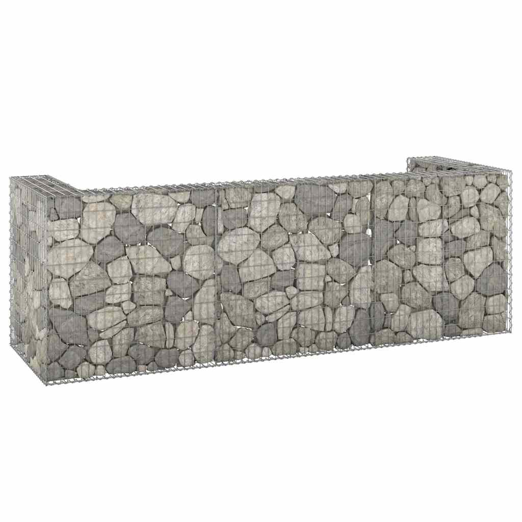 vidaXL Schanskorf voor containers 325x100x110 cm gegalvaniseerd staal