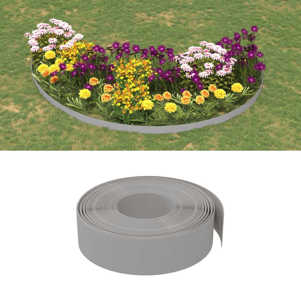 vidaXL Tuinranden 3 st 10 m 15 cm polyetheen zwart
