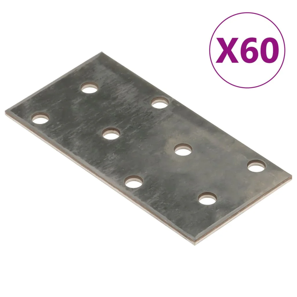 vidaXL Platen geperforeerd 20 st 2 mm 400×100 mm gegalvaniseerd staal