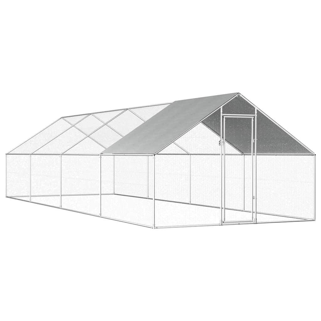 vidaXL Kippenhok 2,75x2x1,92 m gegalvaniseerd staal