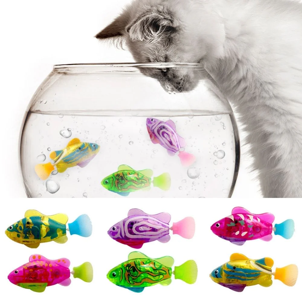 AquaPret Interactief Kattenspeelgoed – Bewegende Vis met Verlichting