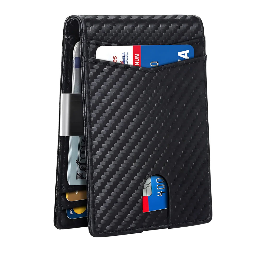 SafeSlim RFID Lederen Herenportemonnee – Compact, Dun & Veilig