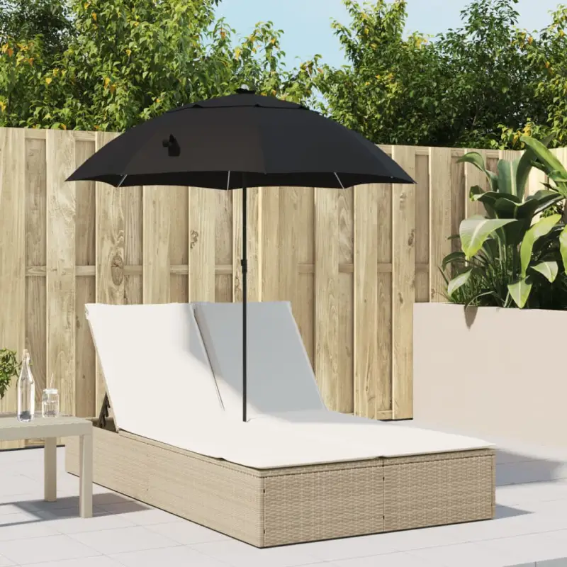 2-persoons ligbed met poly rattan voor een comfortabele zitervaring