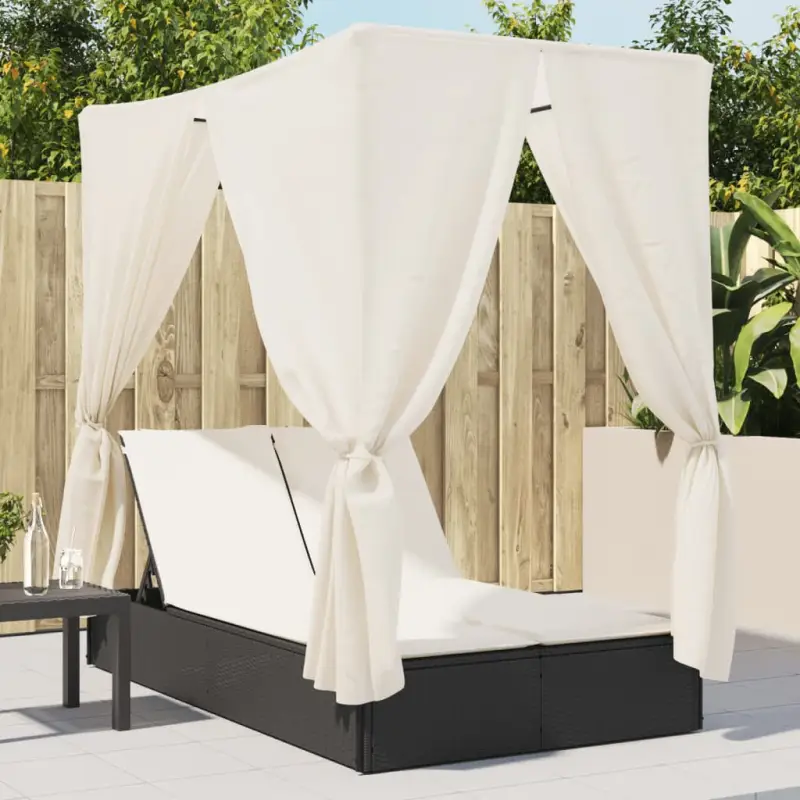 2 persoons ligbed van poly rattan voor een comfortabele zitervaring