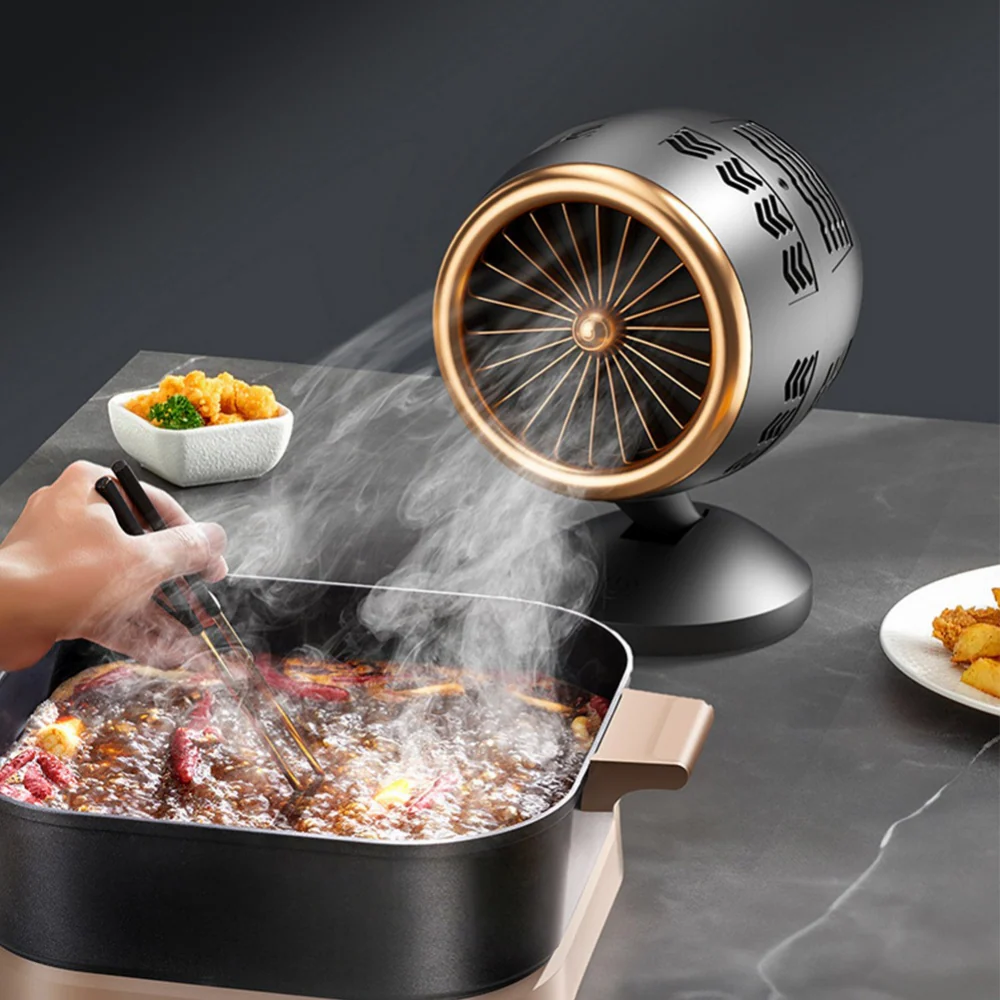 Draagbare Afzuigventilator voor de Keuken – Compacte en Verstelbare Rookafzuiger met Stiltefunctie