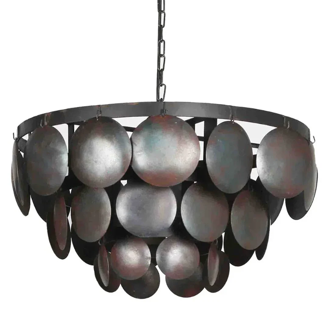 Hanglamp metalen ronde schijven Lauren L Hanglamp metalen ronde schijven Lauren L