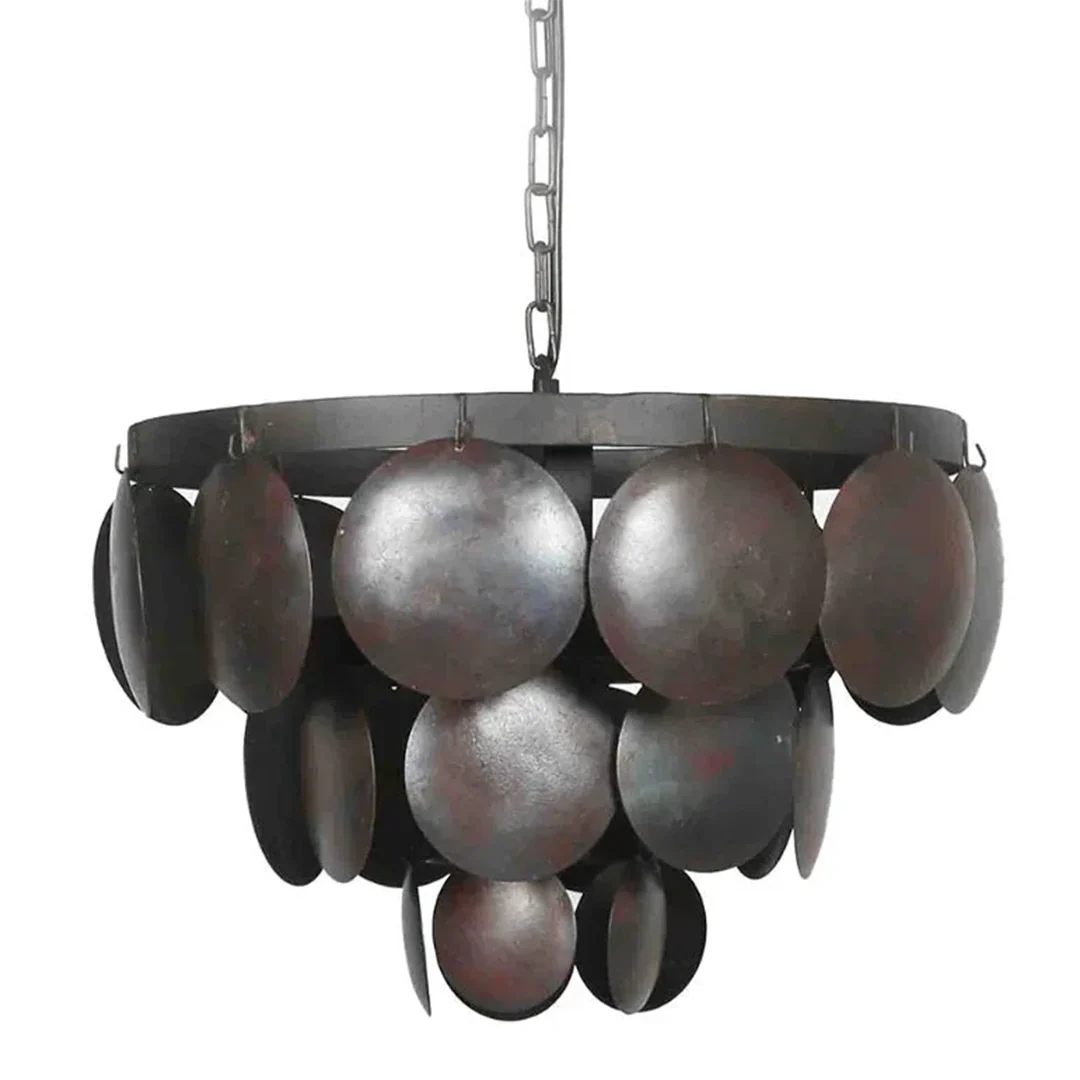 Hanglamp metalen ronde schijven Lauren S Hanglamp metalen ronde schijven Lauren S