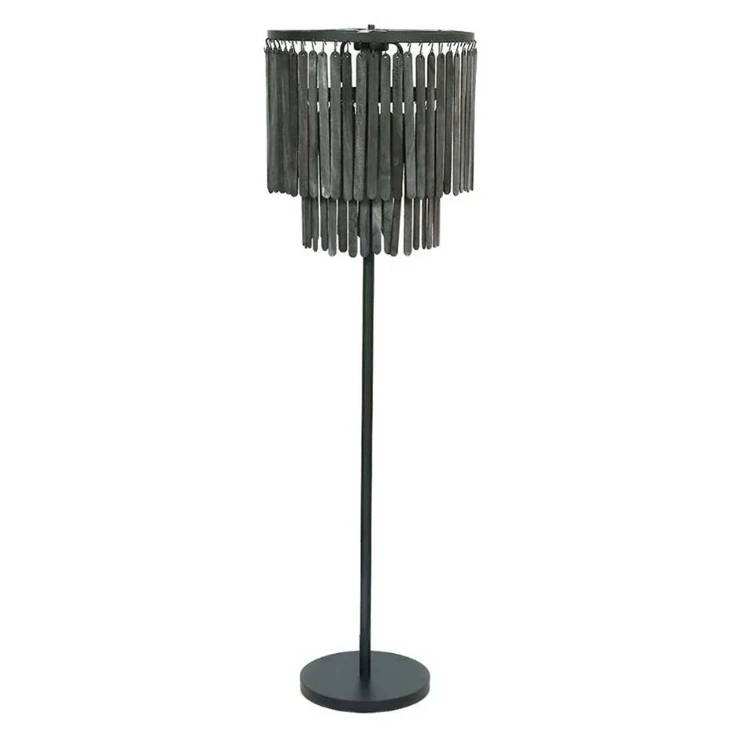 Vloerlamp houten lamellen Sophie