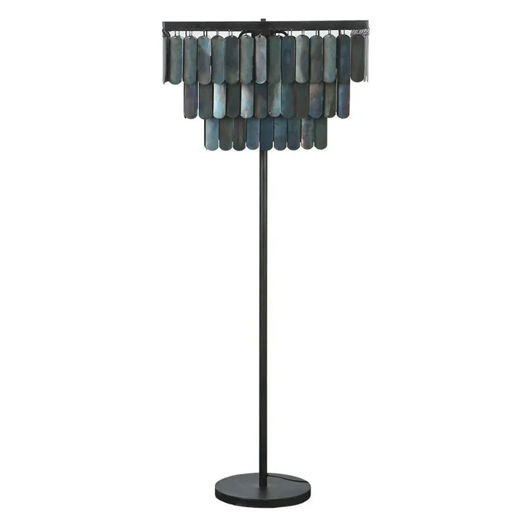 Vloerlamp metalen lamellen vierkant Lara