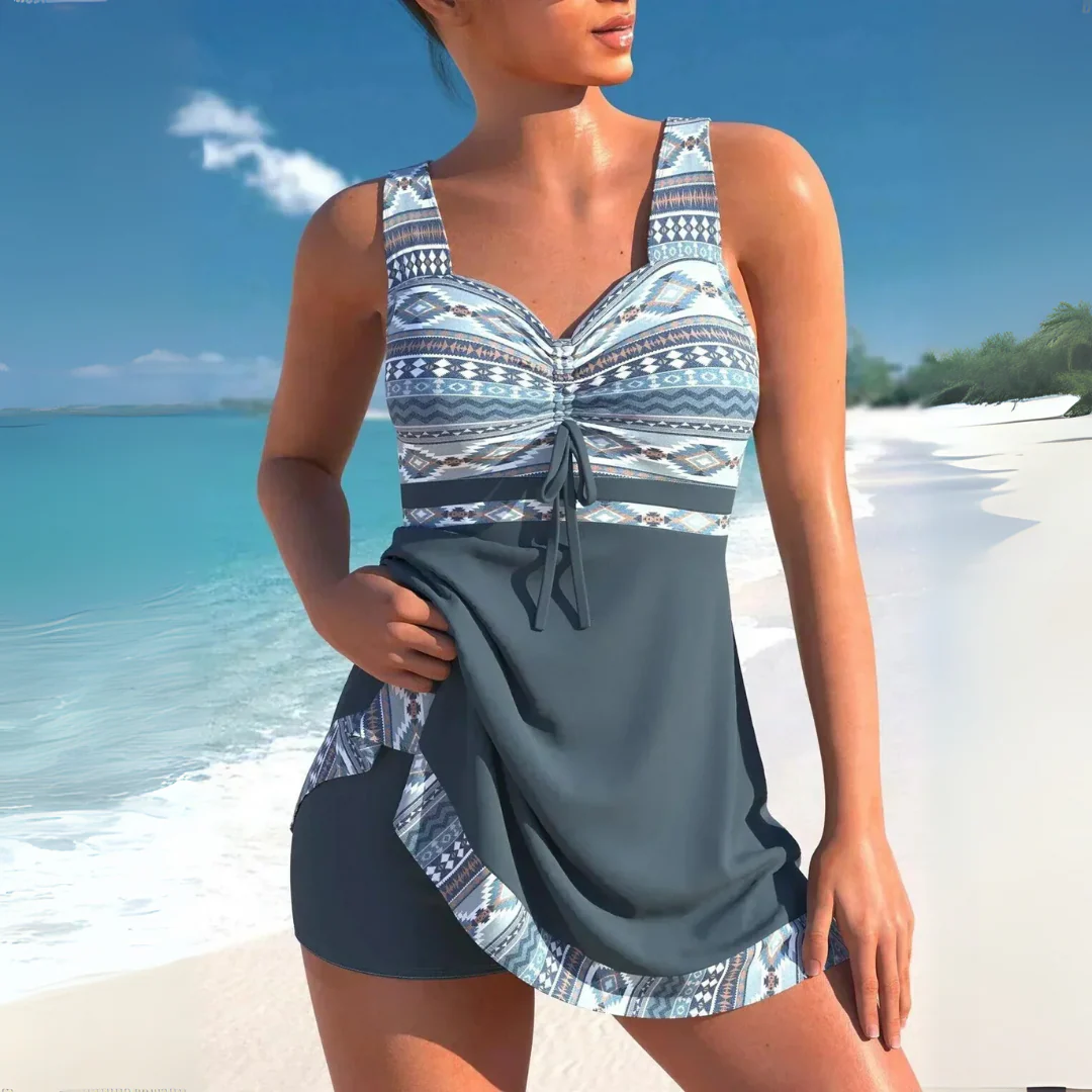 Dames Tankini Set met Buikcontrole en Verstelbare Bandjes – Comfortabele Strand- en Zwembadkleding