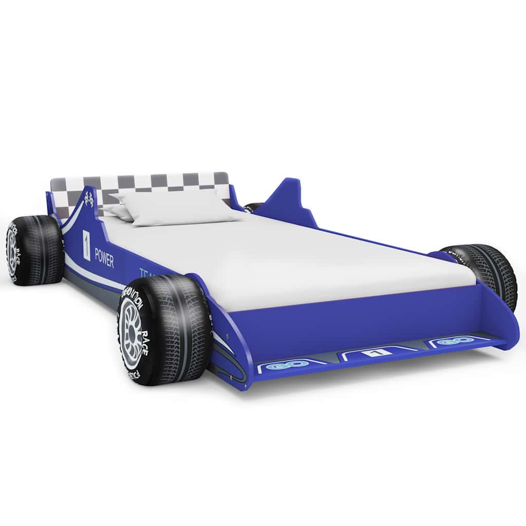 vidaXL Kinderbed raceauto blauw 90×200 cm