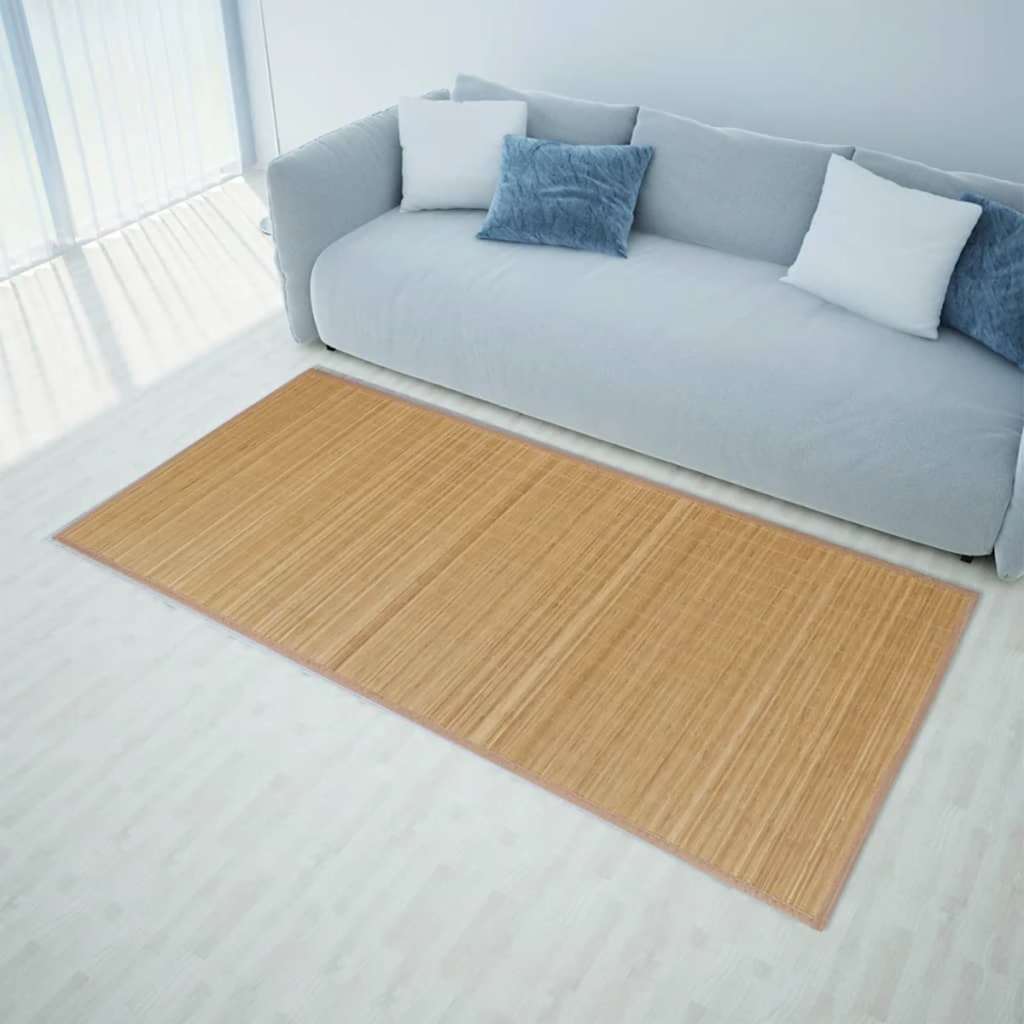 vidaXL Tapijt 100×160 cm bamboe bruin