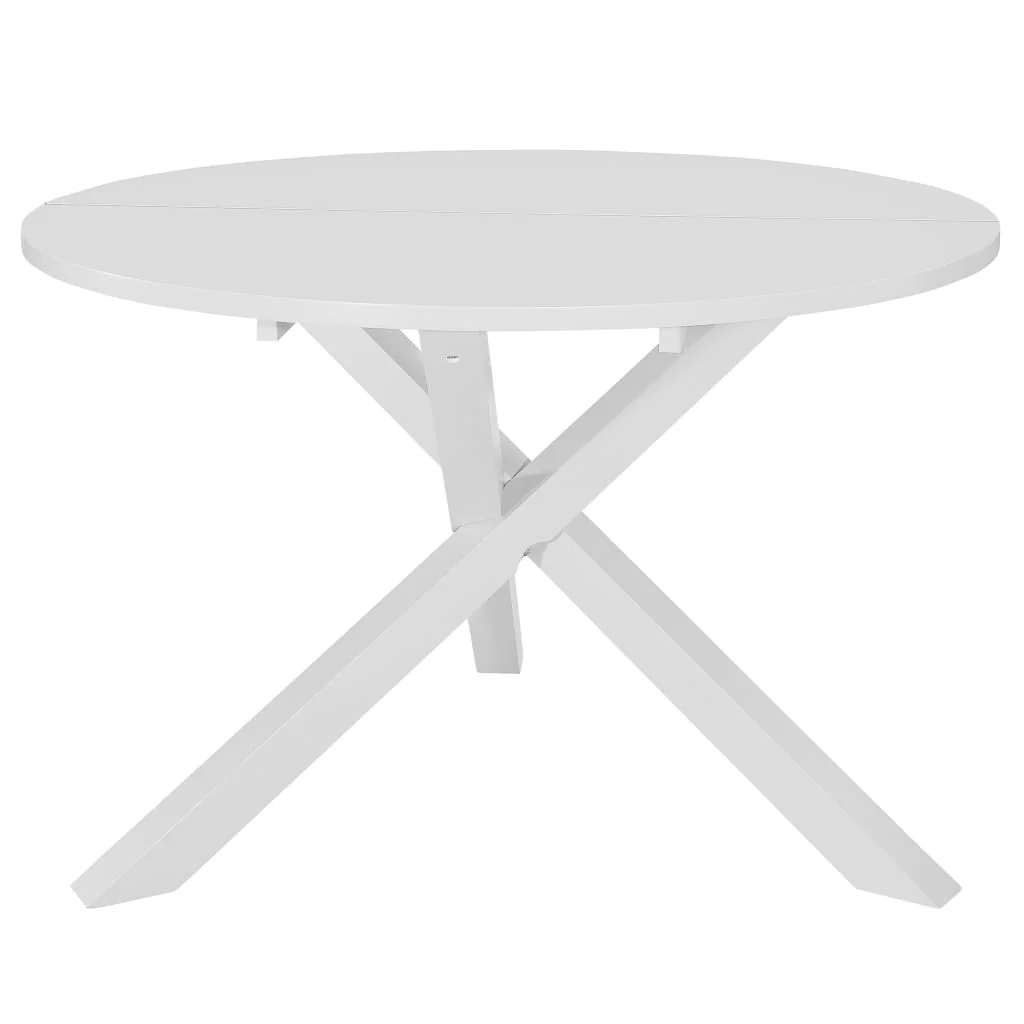 vidaXL Eettafel 120×75 cm MDF wit