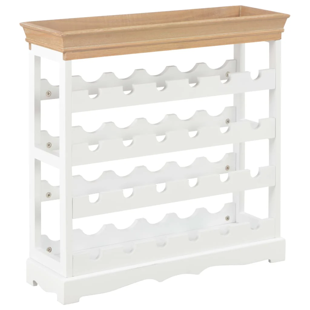 vidaXL Wijnkast 70×22,5×70,5 cm MDF wit