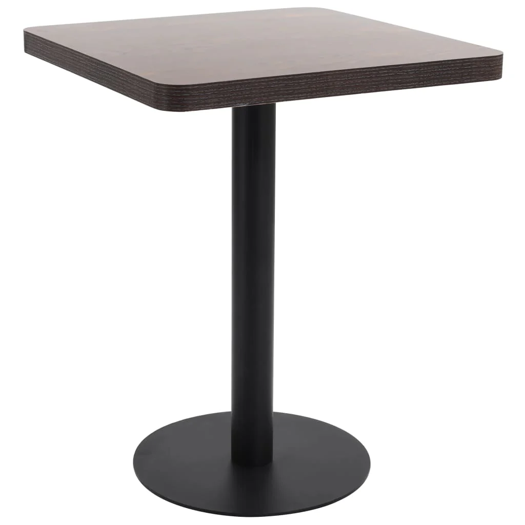 vidaXL Bistrotafel 60×60 cm MDF donkerbruin