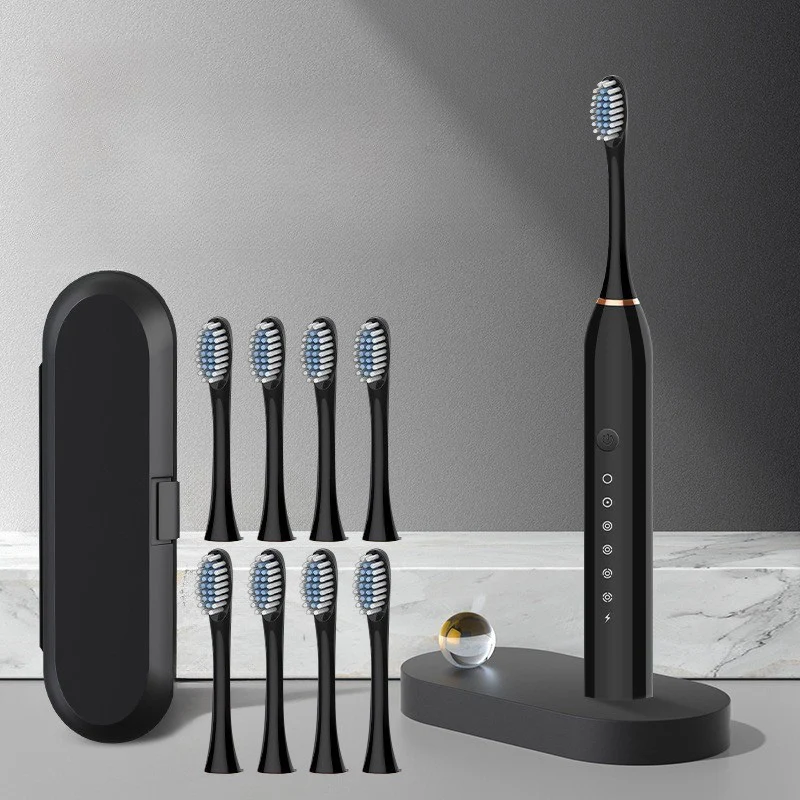 GlowSmile Sonic Tandenborstel – Oplaadbaar met 5 Modi en 8 Opzetborstels