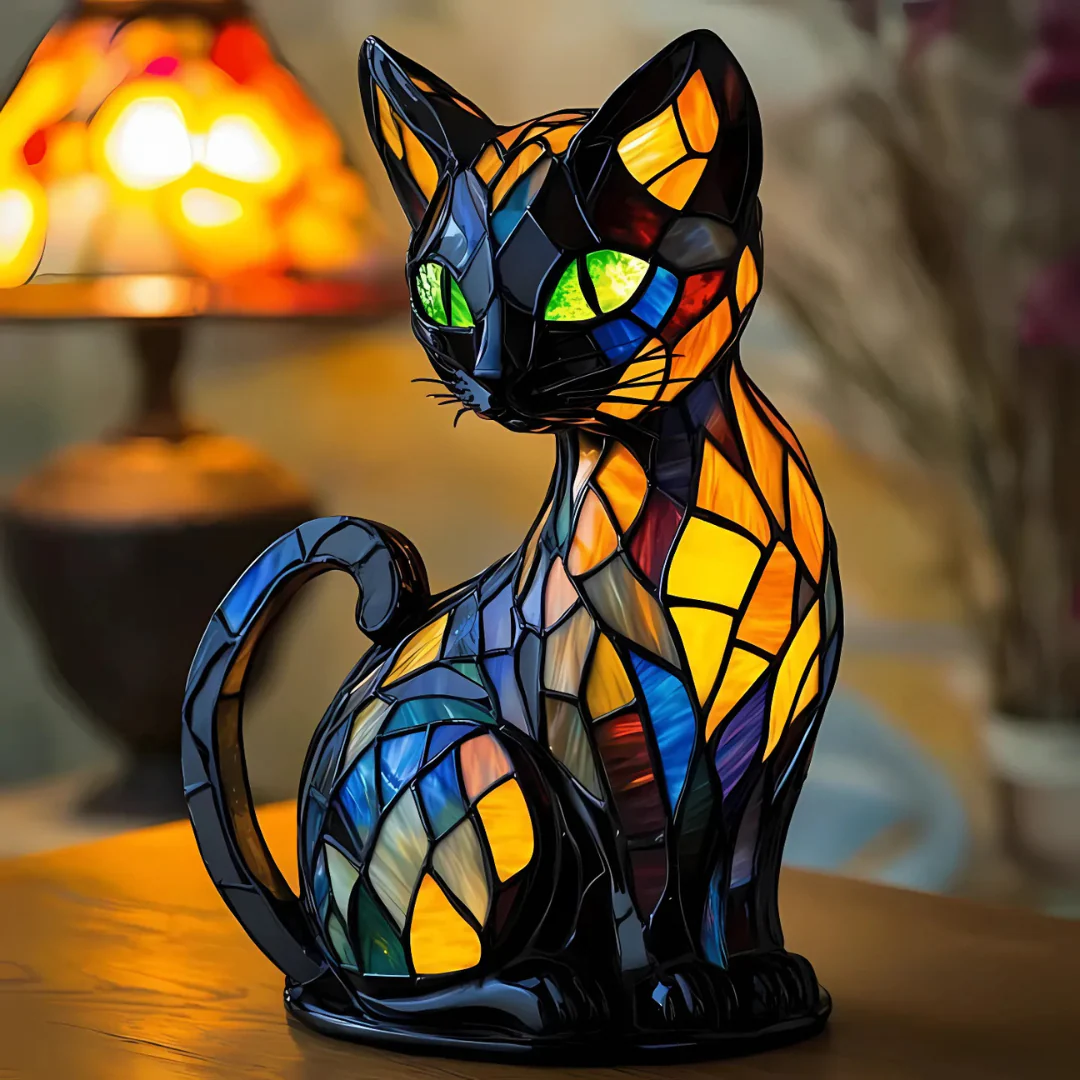 Lumikat Handgemaakte Lichtgevende Kattenlamp – Sfeerverlichting en Cadeau