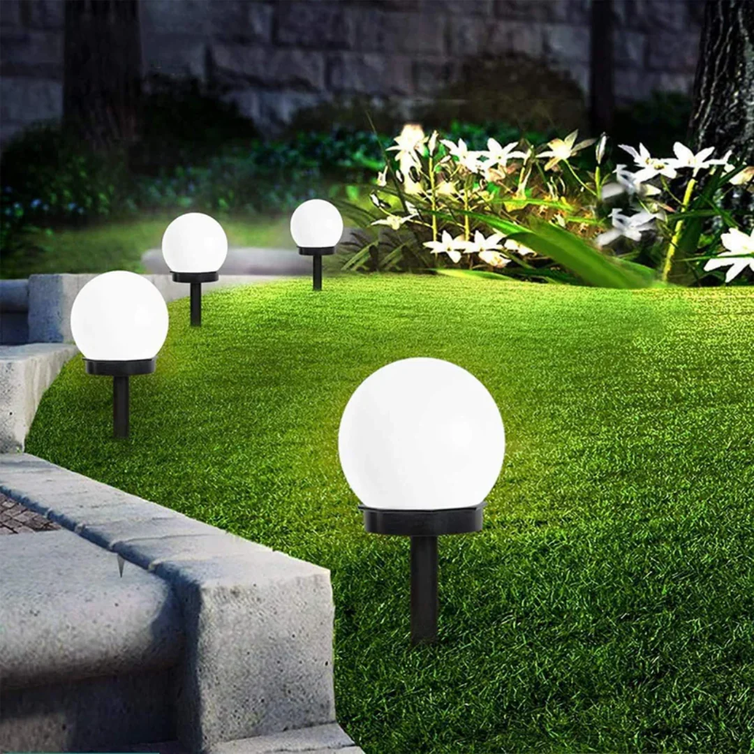 3 Stuks Waterdichte LED Zonnebol Tuinverlichting – SunLuxe Orbs