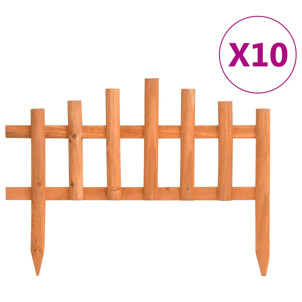 vidaXL Gazonranden 10 st 4,4 m vurenhout