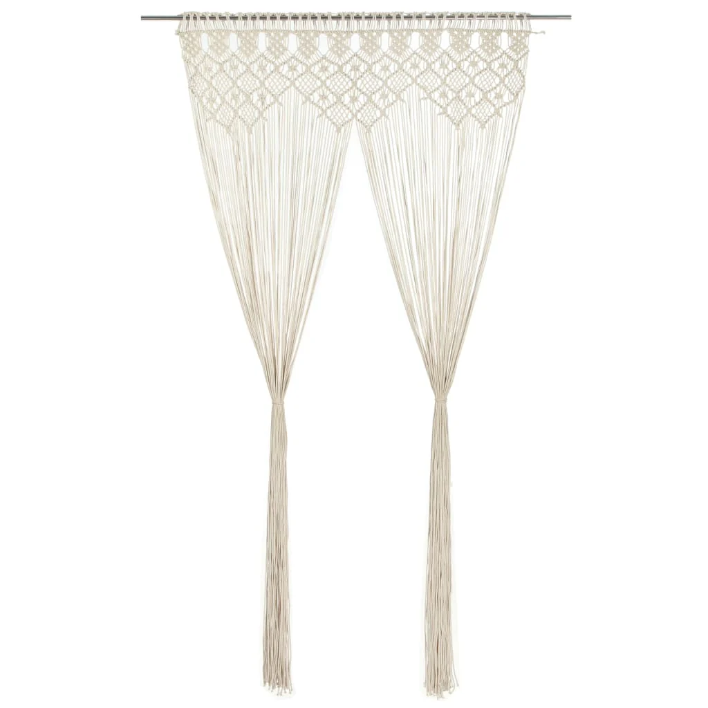 vidaXL Gordijn macramé 140×240 cm katoen