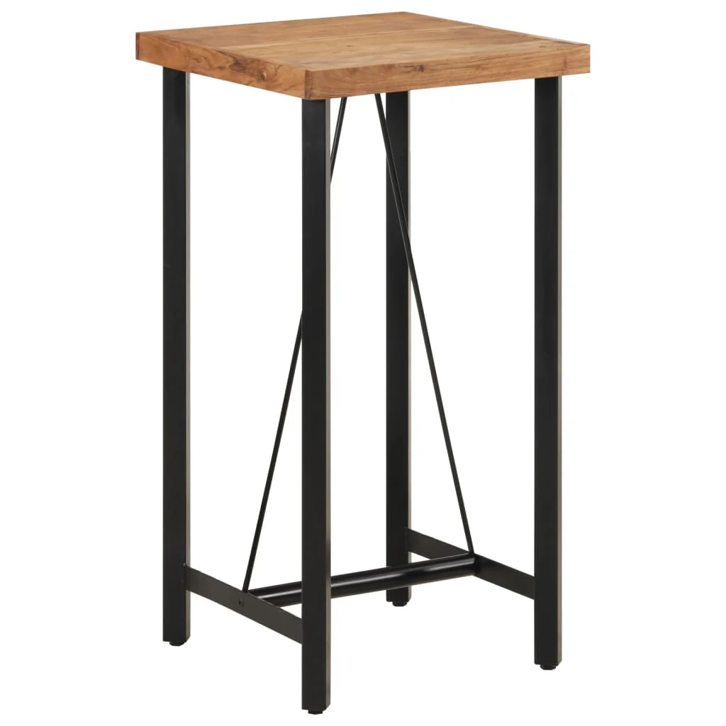 vidaXL Bartafel 110x55x107 cm massief acaciahout en ijzer