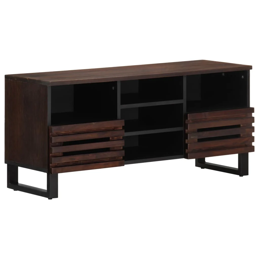 vidaXL Tv-meubel 100x34x46 cm massief mangohout bruin