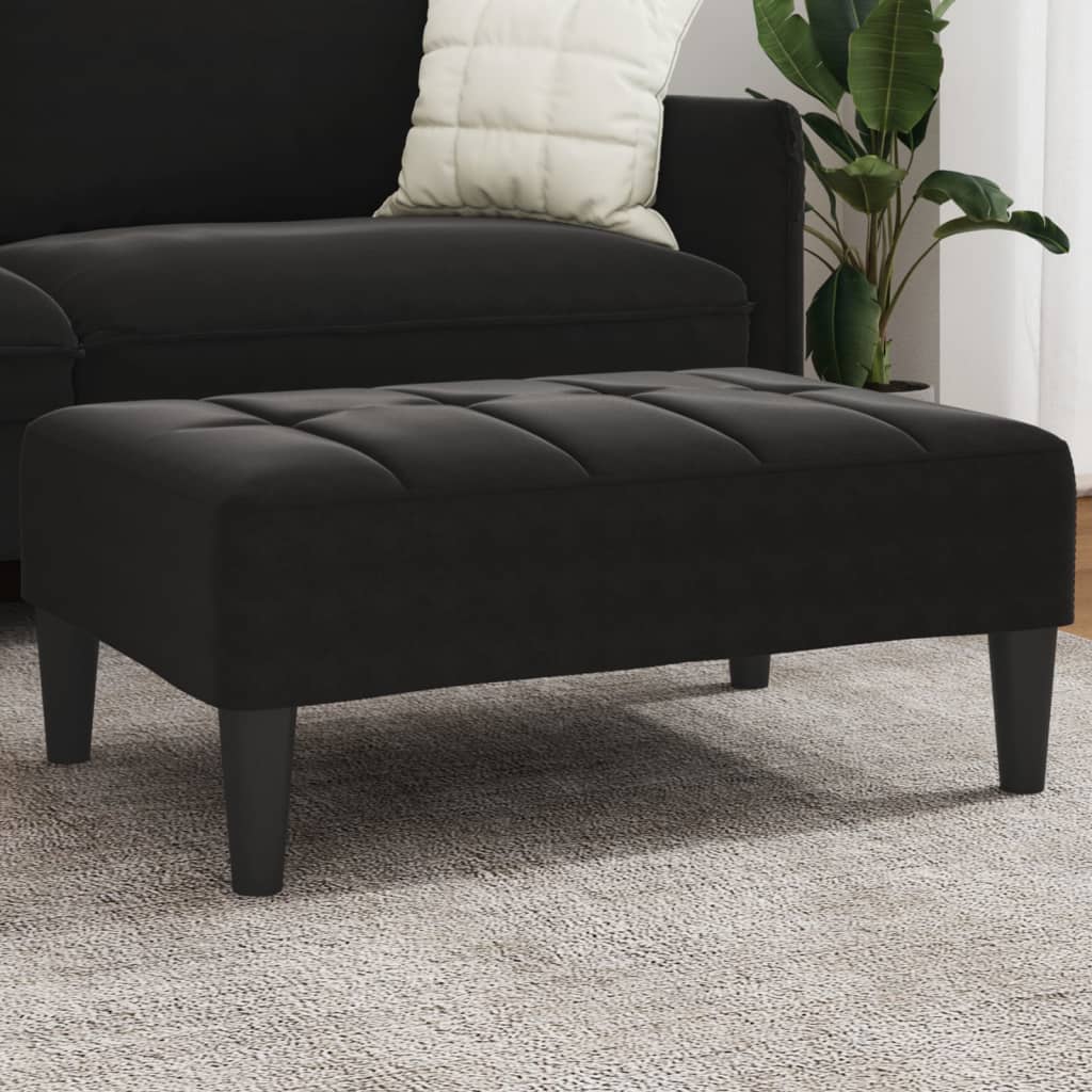 vidaXL Voetenbank 77x55x31 cm fluweel geel